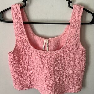 Anthropologie Pink The Hannah seamless Textured Tank Top size medium